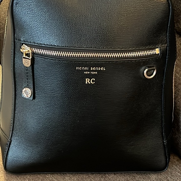 HENRI BENDEL ‘BOWERY’ BLACK LEATHER BACKPACK - Picture 4 of 16
